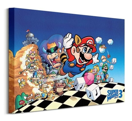 Super Mario Bros. 3 Art. - obraz na płótnie Super Mario Bros