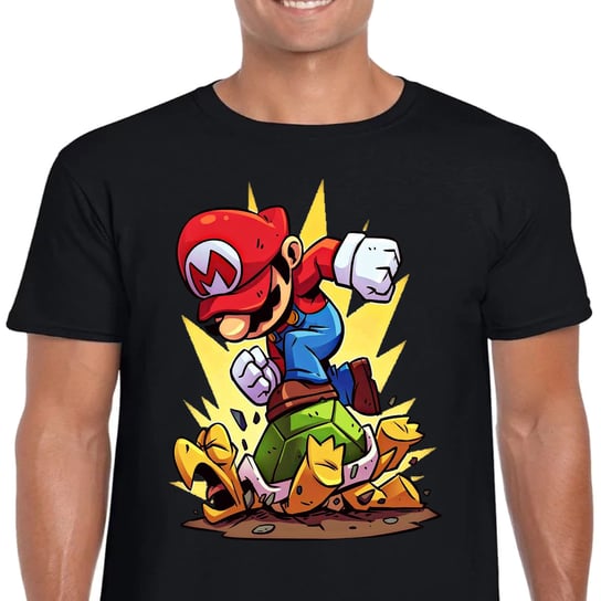 Super Mario Bros Koszulka Śmieszna L Czarna 3305 Inna marka