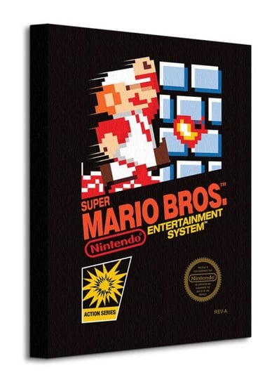 Super Mario Bros NES Cover - obraz na płótnie Super Mario Bros