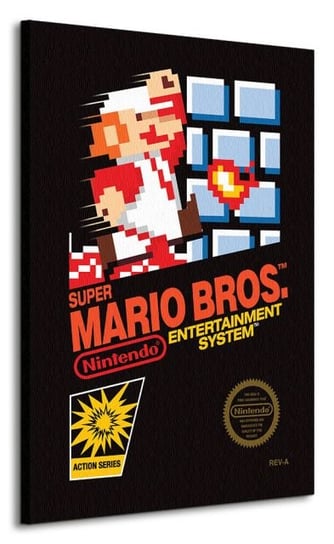 Super Mario Bros. NES Cover - Obraz na płótnie Super Mario Bros