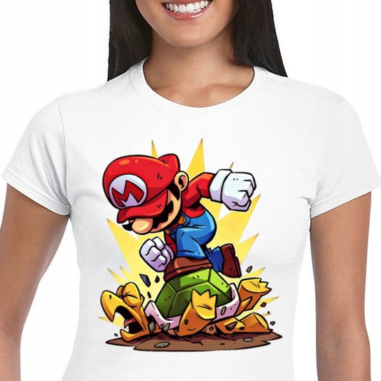 Super Mario Bros Śmieszna Koszulka Damska L 3305 Inna marka
