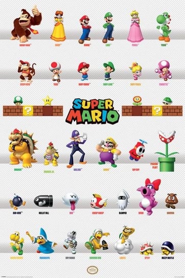 Super Mario Character Parade - plakat 61x91,5 cm Super Mario Bros