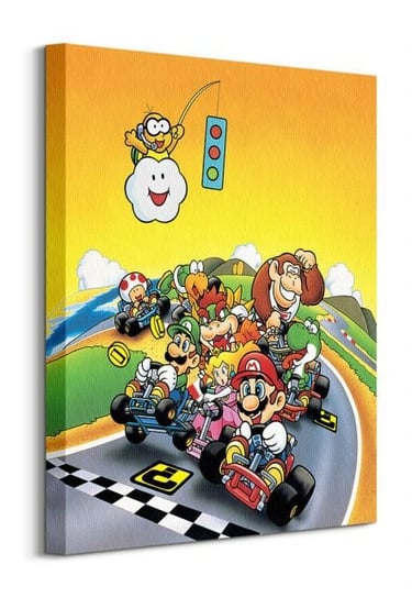 Super Mario Kart Retro - obraz na płótnie Super Mario Bros
