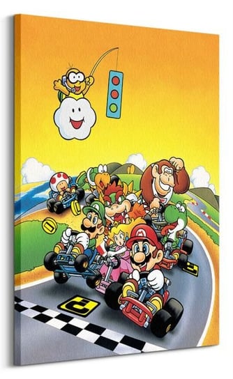 Super Mario Kart Retro - Obraz na płótnie Super Mario Bros