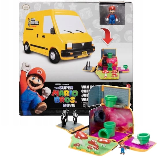 Super Mario Movie Van Zestaw Pojazd Jakks Jakks Pacific