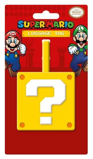 Super Mario Question Mark Block - zawieszka na bagaż Super Mario