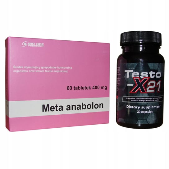 Super Meta Anabolon + Testo-X 21 Winstol masa i siła Bio Age Pharmacy