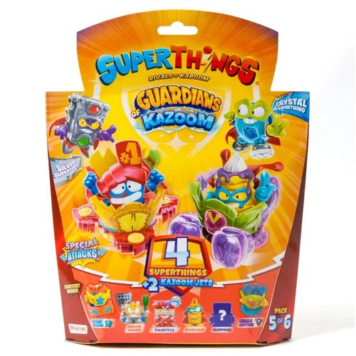 Super Things 4 Figurki + 2 Pojazdy Guardians Of Kazoom S9 Pack5Of6 Magic Box