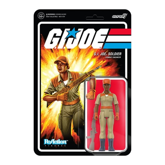 Super7 — GI Joe, inżynierka bojowa, kok (brązowy), figura reakcji 3,75 cala Inna marka