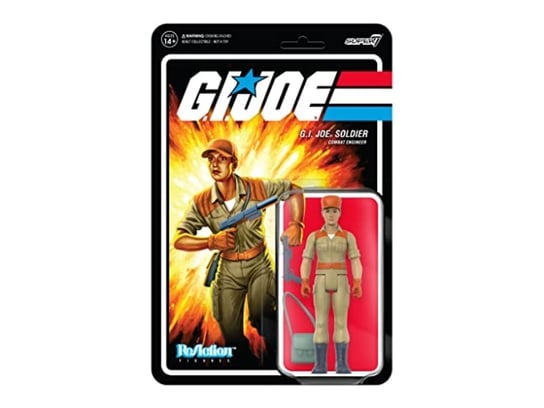 SUPER7 — GI Joe, inżynierka bojowa, krótkie włosy (brązowa) 3,75 cala. Figura reakcji Inna marka