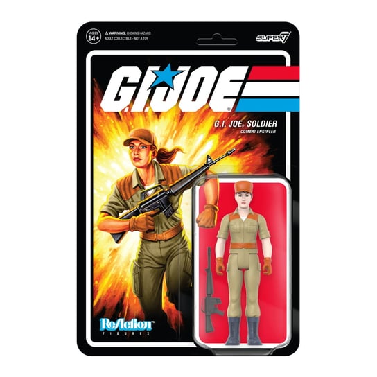 SUPER7 — GI Joe, inżynierka bojowa, kucyk (różowy), figurka reakcji 3,75 cala Inna marka
