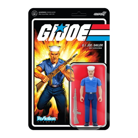 SUPER7 - GIJoe Wave 2 - Wąsy w niebieskiej koszuli (ciemnobrązowy) Inna marka