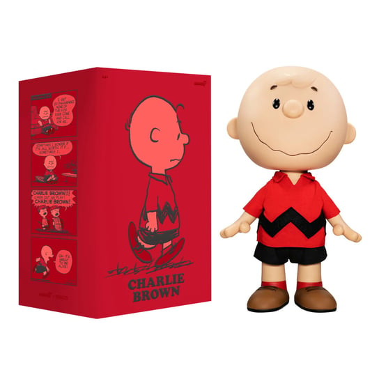 SUPER7 - Peanuts Charlie Brown (czerwona koszula) 16 w powiększonej figurze Inna marka