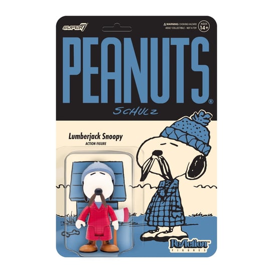 SUPER7 - Peanuts W5 SNOOPIES Figurka reakcji drwala Snoopy'ego Inna marka