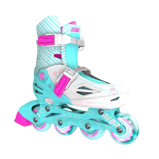 SuperBuzz, rolki i wrotki Neon Combo Skates Teal Pink, rozmiar 34-37 NEON