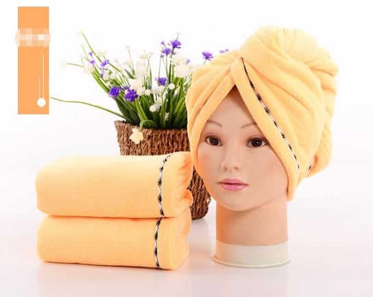 Superchłonny Ręcznik Do Włosów Turban Z Mikrofibry Pomarańczowy Hedo