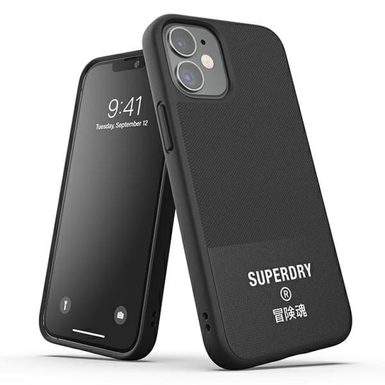SuperDry Moulded Canvas iPhone 12 mini Case czarny/black 42584 Superdry