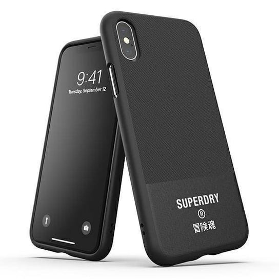 SuperDry Moulded Canvas iPhone X/Xs Case czarny/black 41544 Superdry