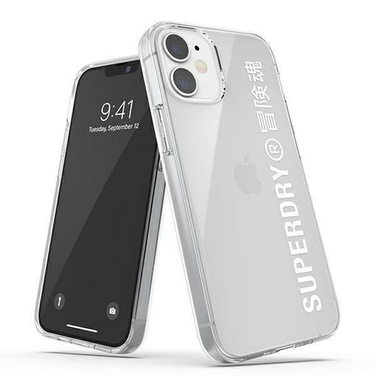 SuperDry Snap iPhone 12 mini Clear Case biały/white 42593 Superdry