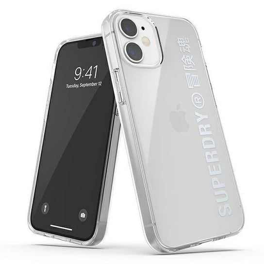 SuperDry Snap iPhone 12 mini Clear Case srebrny/silver 42590 Superdry