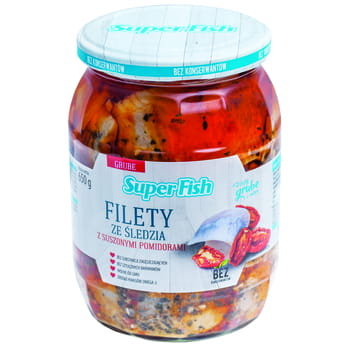 Superfish Filety Ze Śledzia Z Suszonymi Pomidorami 650 G Modern Company
