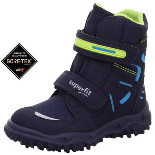 Superfit Buty Zimowe Z Membraną Goretex Husky Blau/Grun Rozmiar 27 Superfit