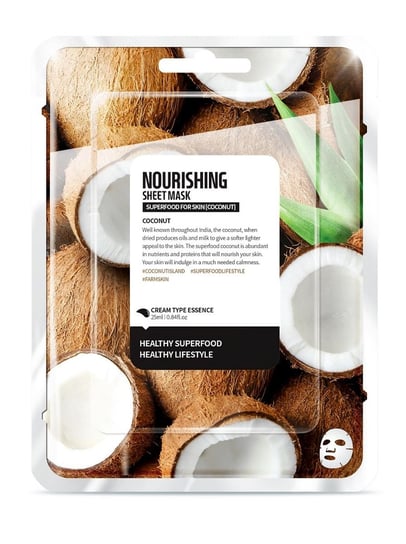 Superfood For Skin, Nourishing Sheet Mask, odżywcza maseczka do twarzy Kokos, 25 ml Superfood For Skin