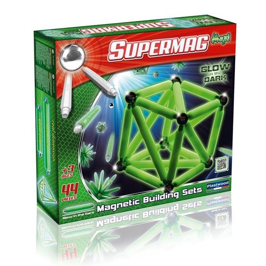 Supermag, klocki magnetyczne Maxi Glow Supermag
