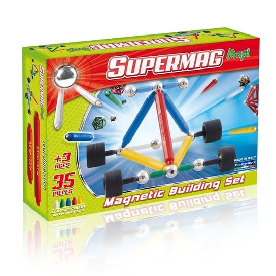 Supermag, klocki magnetyczne Maxi Wheels Supermag