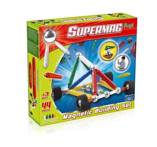 Supermag Toys, klocki magnetyczne Maxi Wheels Supermag