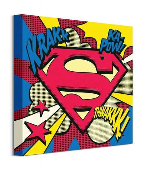 Superman Pop Art Shield - obraz na płótnie Pyramid International