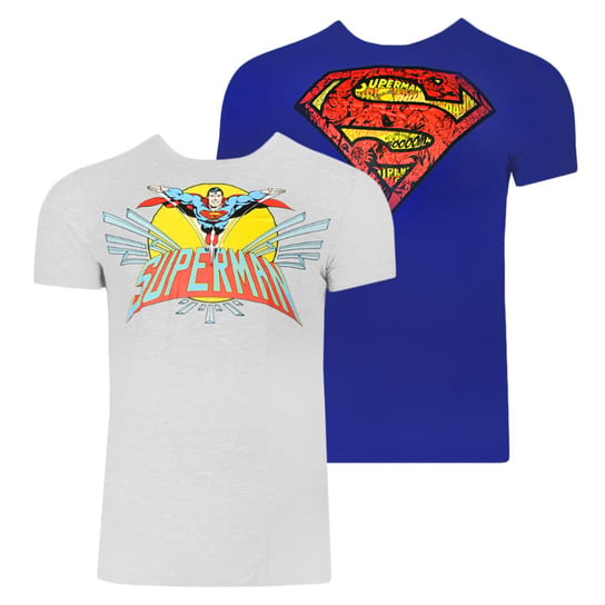 Superman T-shirt Koszulka Męska Nadruk Zestaw 2 sztuki M SUPERMAN