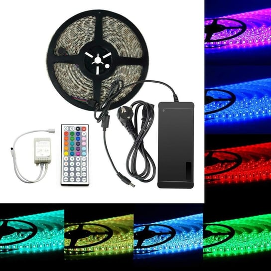 SUPERNIGHT Taśma LED RGB 10m, 600 LED, Wodoszczelna IP65, Pilot NIKCORP