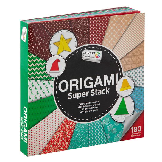 Superpakier origami Boże Narodzenie,  15x15 cm, 70 gsm, 180 arkuszy Grafix