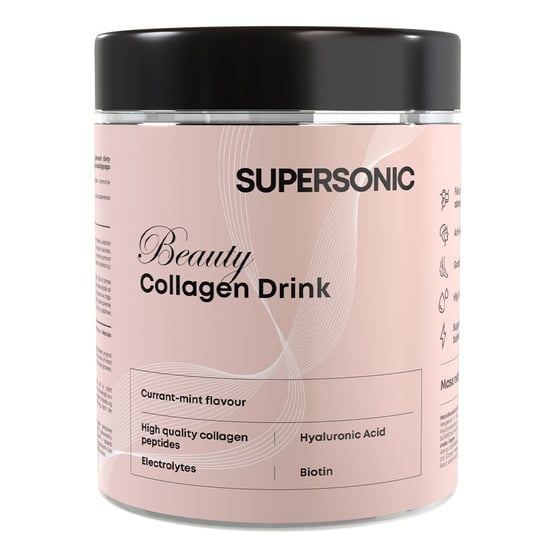Supersonic, Beauty Collagen Drink kolagen w proszku Porzeczka-Mięta suplement diety, 185 g Supersonic