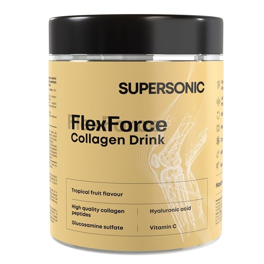 Supersonic, FlexForce Collagen Drink, Napój z kolagenem Owoce Tropikalne suplement diety, 216 g Supersonic