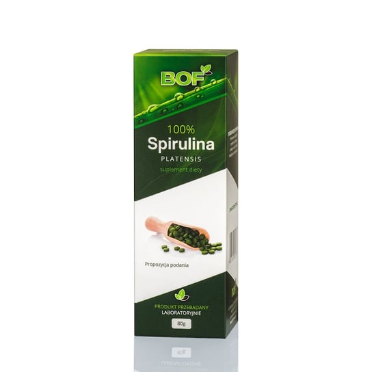 Suplement diety, 100% Spirulina Platensis 80g (200mg, 400tabl.) BOF Bio Organic Foods