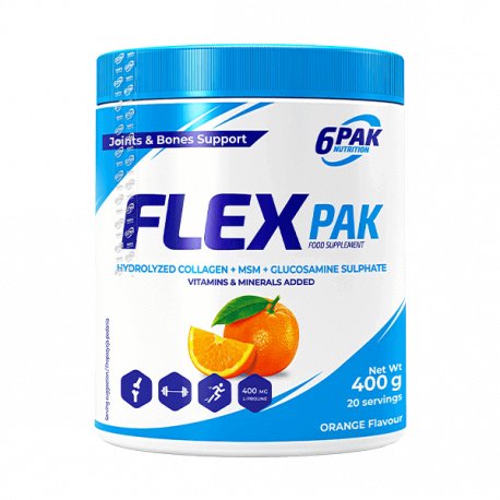 Suplement diety, 6PAK Flex Pak 400g o smaku pomarańczowym 6PAK NUTRITION