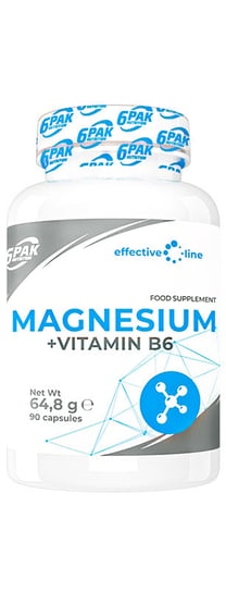 Suplement diety, 6PAK MAGNESIUM+B6 - 90 kaps 6PAK NUTRITION