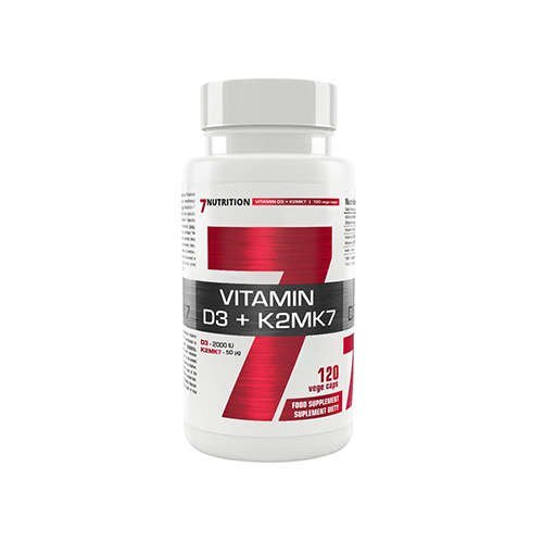Suplement diety, 7 Nutrition Vitamin D3 + K2Mk7 - 120Vcaps. - Witamina D3 + K2Mk7 7 Nutrition