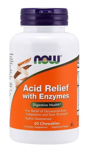 Suplement diety, Acid Relief with Enzymes (60 tabl.) Now Foods