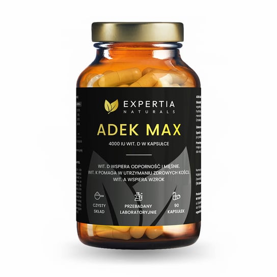 Suplement diety ADEK MAX | EXPERTIA NATURALS | 90 KAPSUŁEK Expertia Naturals