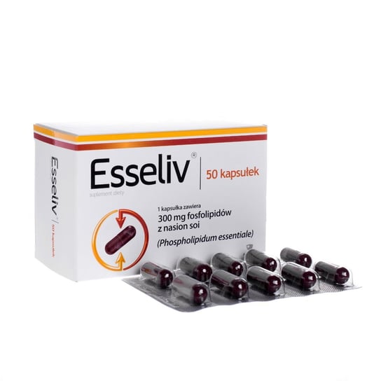 Suplement diety, Aflofarm, Esseliv 300 mg Fosfolipidów z Nasion Soi, 50 kapsułek esseliv