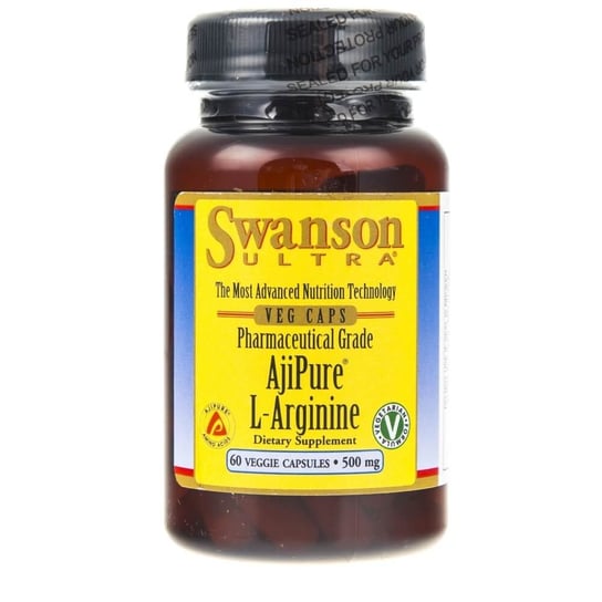 Suplement diety AjiPure L-Arginina SWANSON, 500 mg, 60 kapsułek Swanson