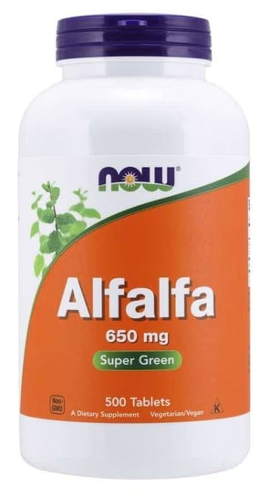 Suplement diety, Alfalfa - Lucerna Siewna 650 mg (500 tabl.) Now Foods