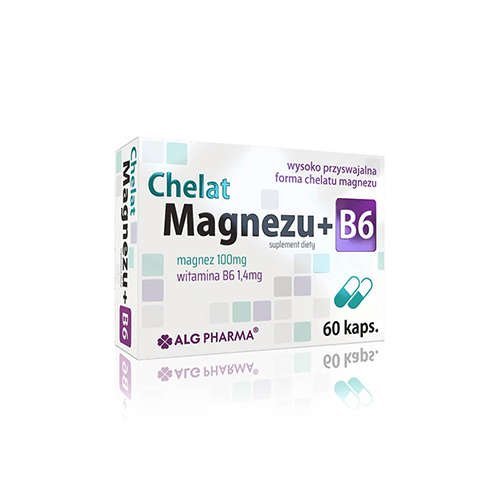 Suplement diety, Alg Pharma Chelat Magnezu + B6 - 60Caps. Alg Pharma
