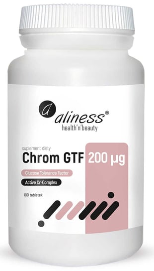 Suplement diety, ALINESS Chrom GTF Active Cr-Complex 200 µg 100 tab. Aliness