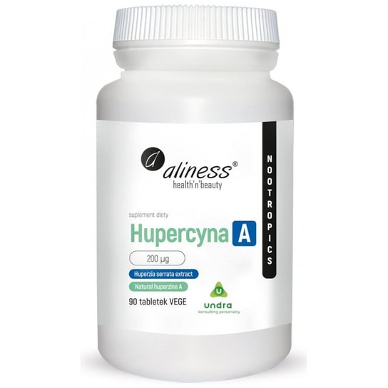 Suplement diety, Aliness Hupercyna A (widłak goździsty) 200ug 90 tabletek wegańskich Aliness