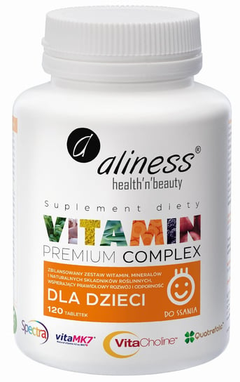 Suplement diety, Aliness Premium Vitamin Complex dla dzieci - 120 tabletek Aliness