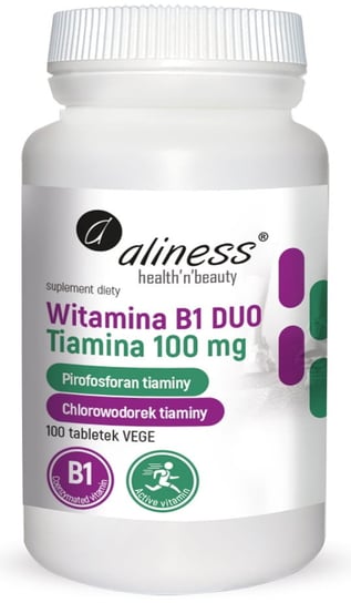 Suplement diety, Aliness, Witamina B1 (Tiamina) DUO 100 mg x 100 vege tab. MedicaLine